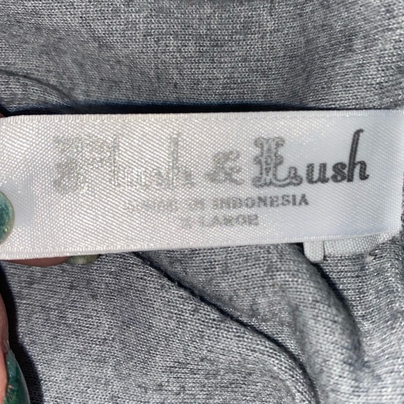 Plush & Lush Size XL Grey Velour Wide Leg Lounge Pants with Satin Drawstring - Picture 8 of 8